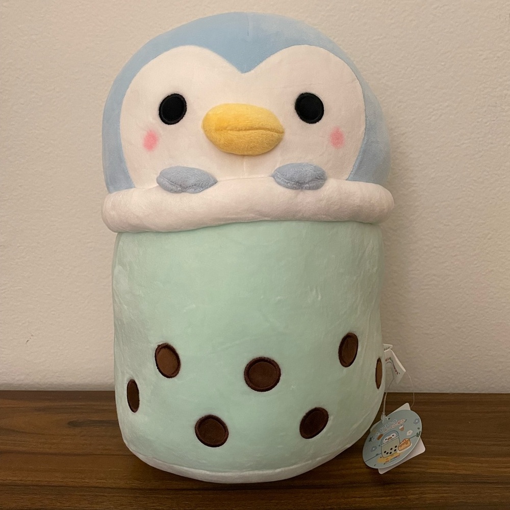 Takashoji Super Cute 14 Inch Boba Penguin Plush Plushie Round1 Stuffed Animal